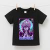 Jujutsu Kaisen Gojo Anime Print Cotton Tee for Kids Boys Girls Short Sleeve Casual Soft Daily Wear Comfortable T Shirts