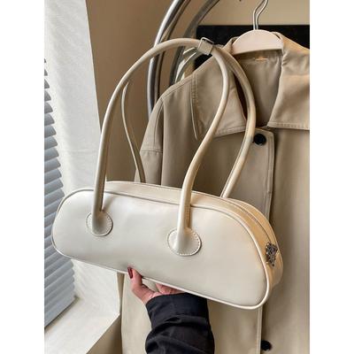 Simple Solid Color Bag Women's New High-end Baguette Bag Spring and Summer Versatile Axillary Shoulder Bag