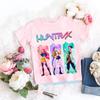 2026 Children's K-pop Demon Hunters T-shirt, a Clothing Item Featuring Anime Cartoon Patterns, a Girls' Casual Top, Gift Options