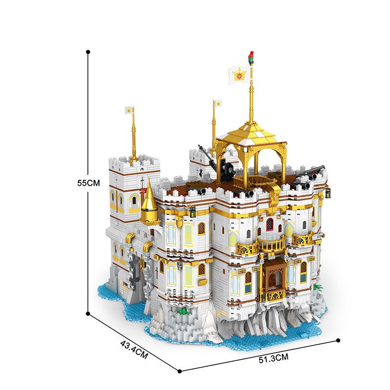 

Non-Toxic 4168Pcs Royal Bay Castle Building Blocks Medieval Vintage City Scape Construction Model Bricks Toys Creative Gifts For Children