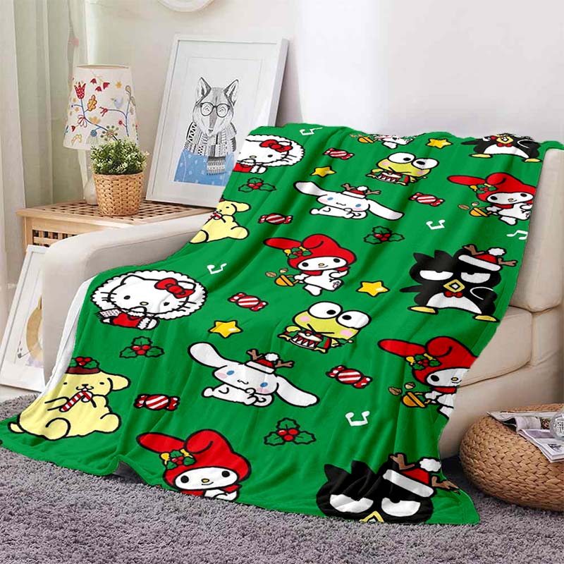 

2026 New BADBATTZ-MARU Cartoon Flannel Blanket, Family Bedroom Bed Sofa Soft Throw Blanket Children s Gift 75x90cm