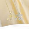 Korean Style Heart Bow Pendant Necklace - Fashionable Clavicle Chain for Women