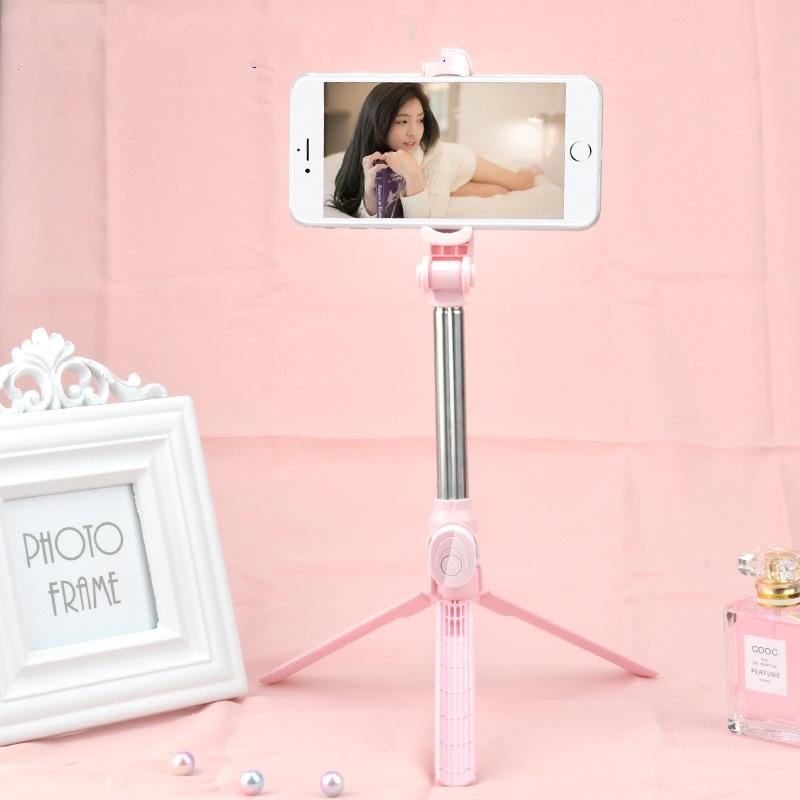 

Мобильный телефон Xt10, Bluetooth-совместимая палка для селфи со встроенным штативом, многофункциональный держатель для телефона с поддержкой видео в режиме реального времени Free Size розовый