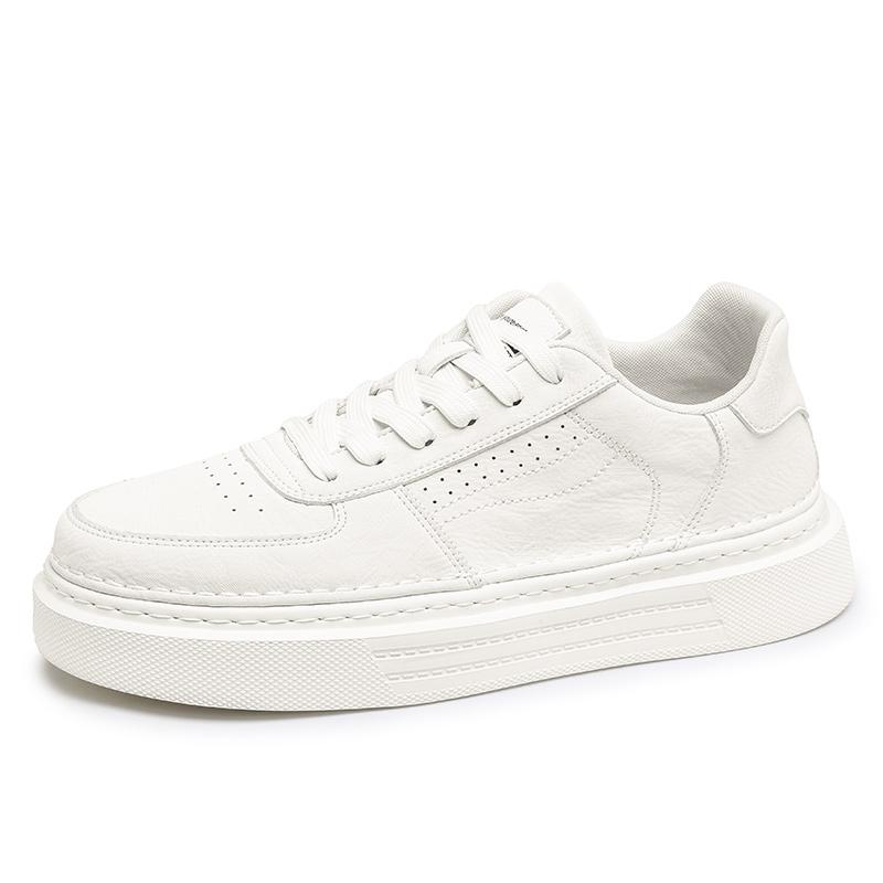 Fashion Spring Autumn Fashion Men's Casual Shoes Mens Breathable Leather Sneakers Thick Sole Lightweight Shoe Male Platform Skate Shoes