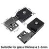 Furniture Accessories Glass Clip Hinge Metal Glass Shelf Holder Useful Display Cabinet Hinge