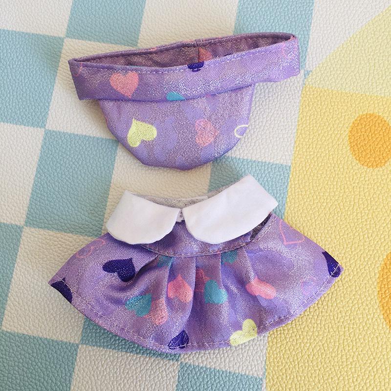 בגדי בובת קטיפה ויניל חמודה 17 ס"מ קופסה עיוורת - תליון LaBuBu שמלת אביזרים