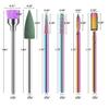 6pcs Nail Drill Bits Set, FORTMATE 3/32 Inch Diamond Cuticle Electric Nail File, Acrylic Gel Nail Tech Bits Kit, Manicure Pedicure Remover