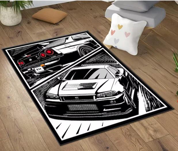 JDM car tuners rug Japanese Car Rug Car Rug Racing jdm car rugs Room Decor Gift For Him Boys Room Rug Gift Rug Washable Rug gift