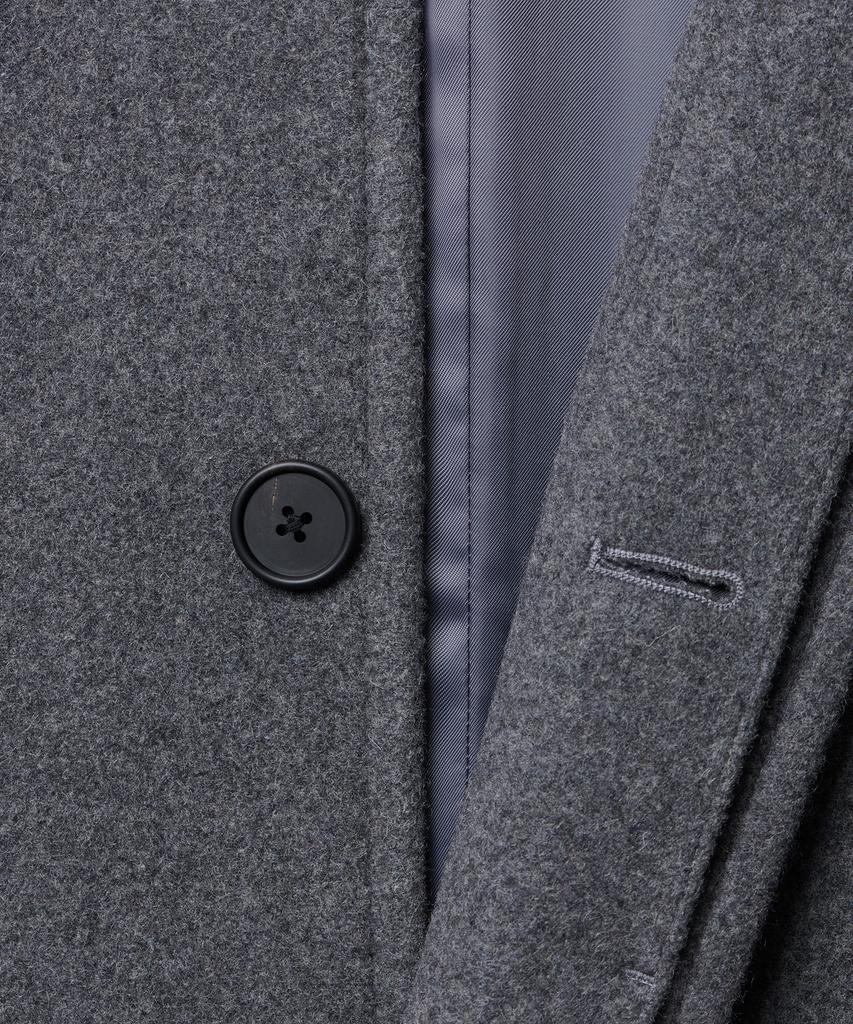 Musinsa Standard Cashmere Blend Oversized Balmacaan Coat [Medium Grey]
