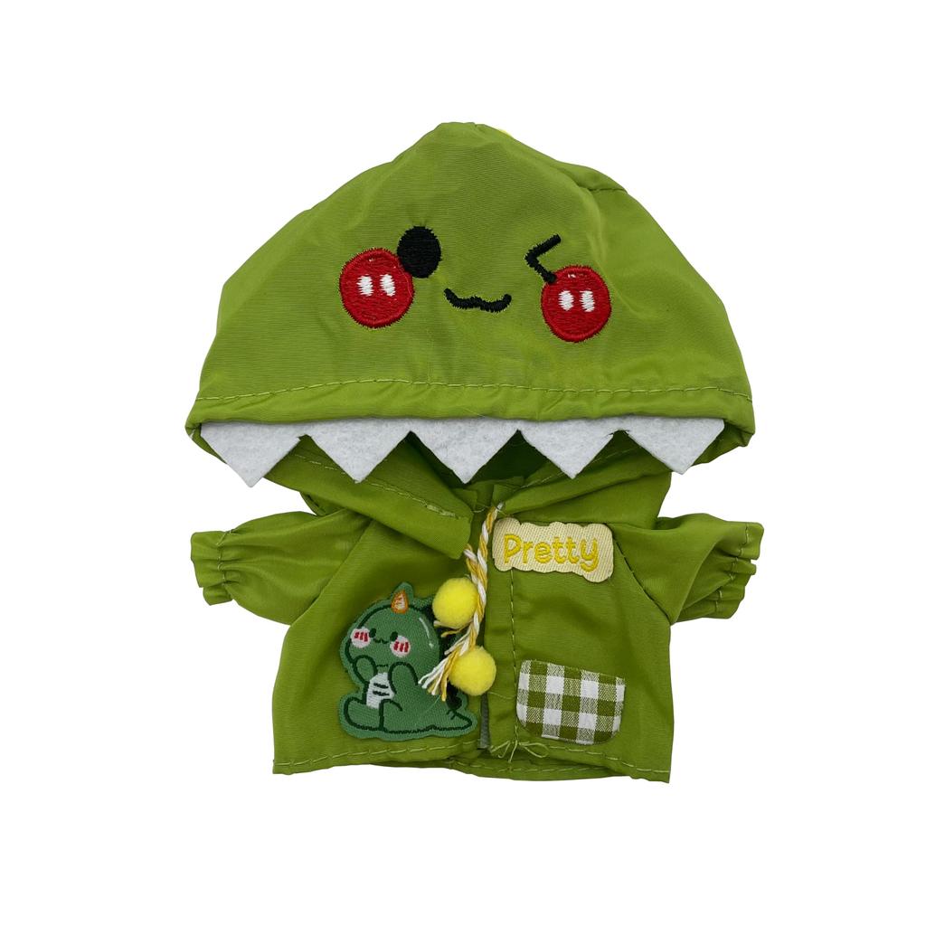 AXLUCE - Plush Clothes - Chick - Dinosaur - Raincoat - Plush Toy - Clothes - 10cm - Doll (Dinosaur (green), 10cm)