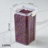 Square Flower Tea Storage Box - 680ml with 4 Food Grade Compartments and 700ml Sealed Lid