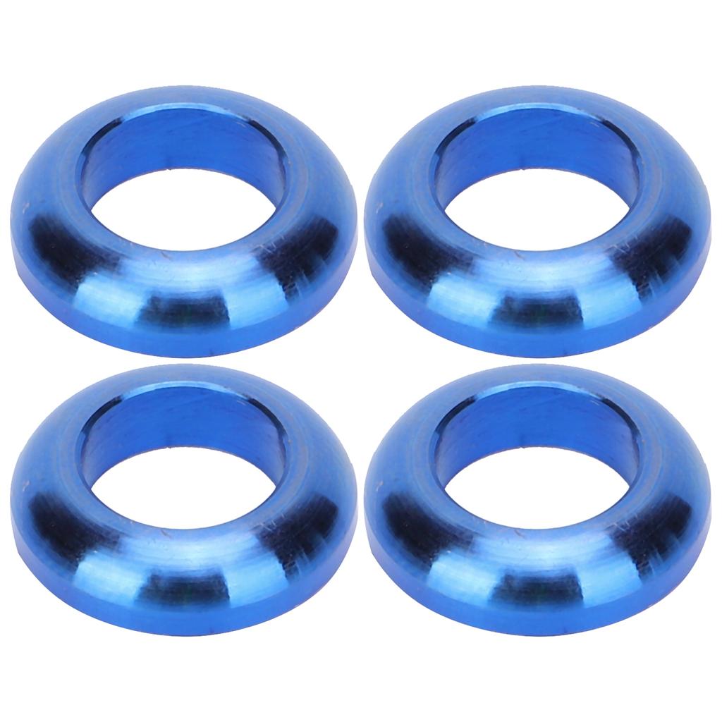 4Pcs Mountain Bike Titanium Alloy Screw Bolts Spacers Brake Caliper Gasket M6 Blue