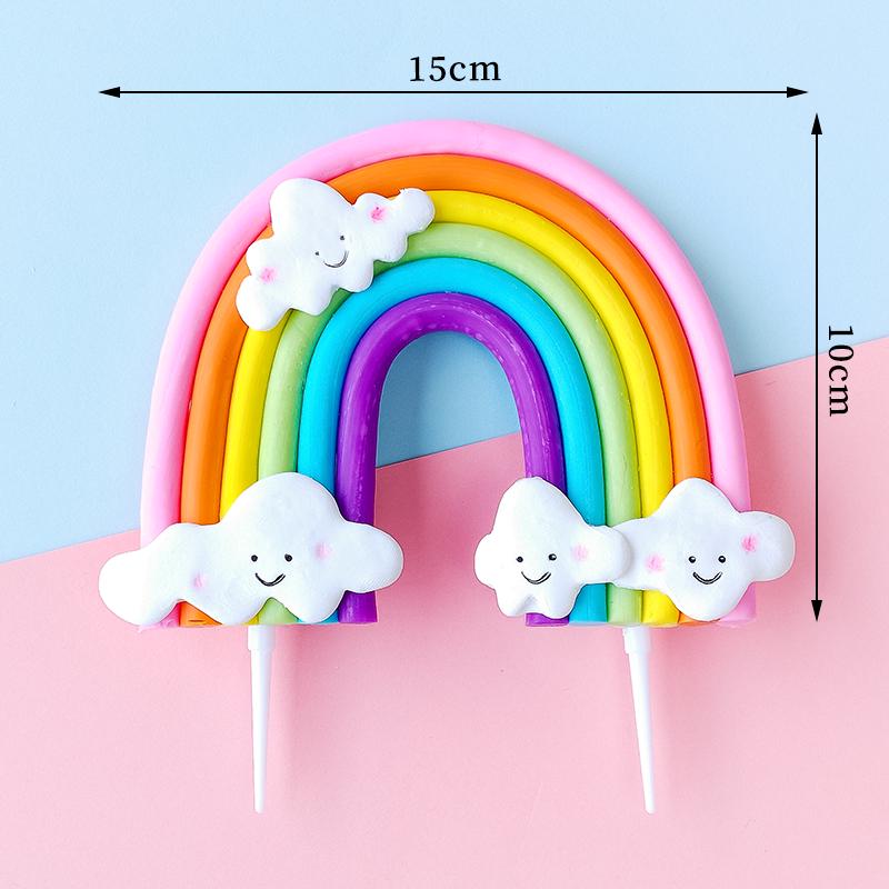 Dazzling Rainbow Tassel Birthday Cake Topper - Dessert Table Decoration