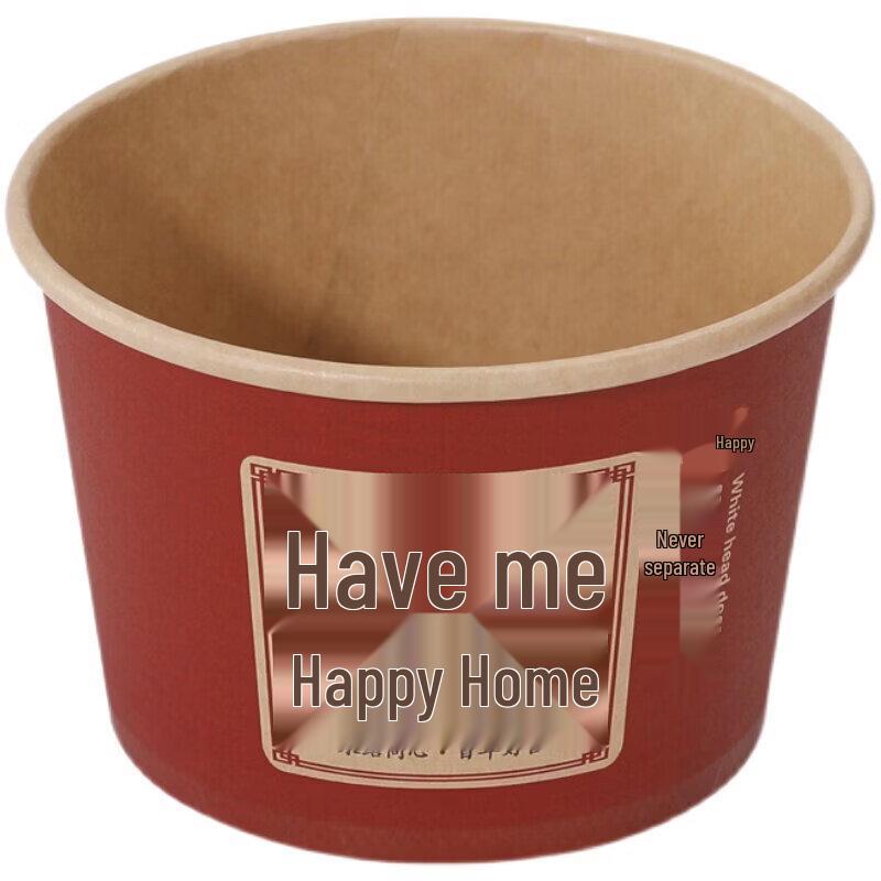 Disposable Wedding Red Paper Bowl Set