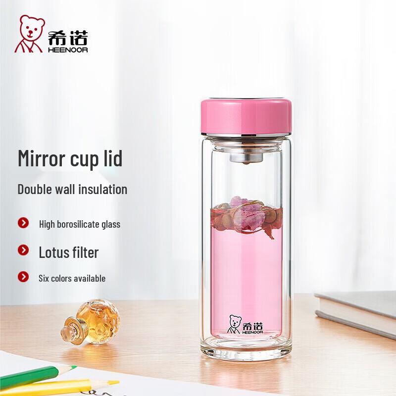 Xinuo Double-Layer Insulated Glass Tea Cup