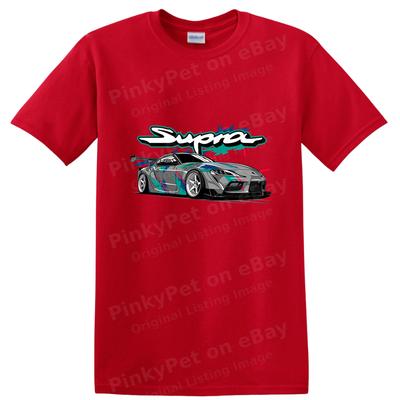 Supra Car Graphic T Shirt Cool Sports Car Racing Design Tee for Auto Lovers