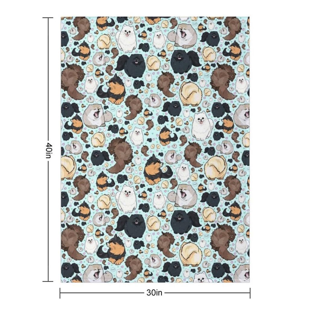 Pomeranians Throw Blanket Bed Fashionable Flannels Wednesday Giant Sofa Blankets