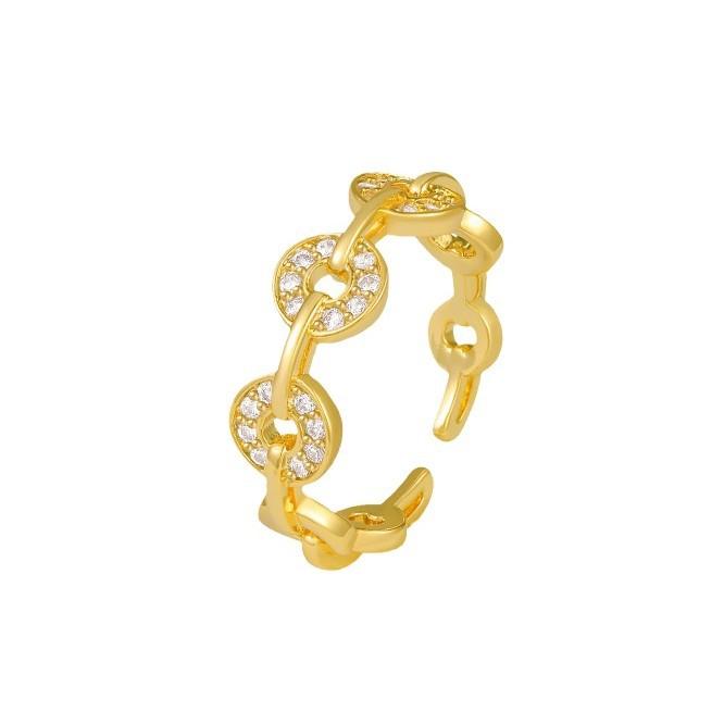 Münzring, Ring, High-End-Stil, Offenes Design, Ring für den Zeigefinger, Glücksbringerring