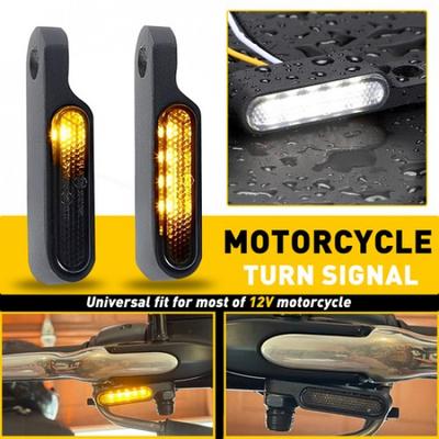 For Yamaha Chopper Motorcycle LED Turn Signals Amber Blinker Running Light
