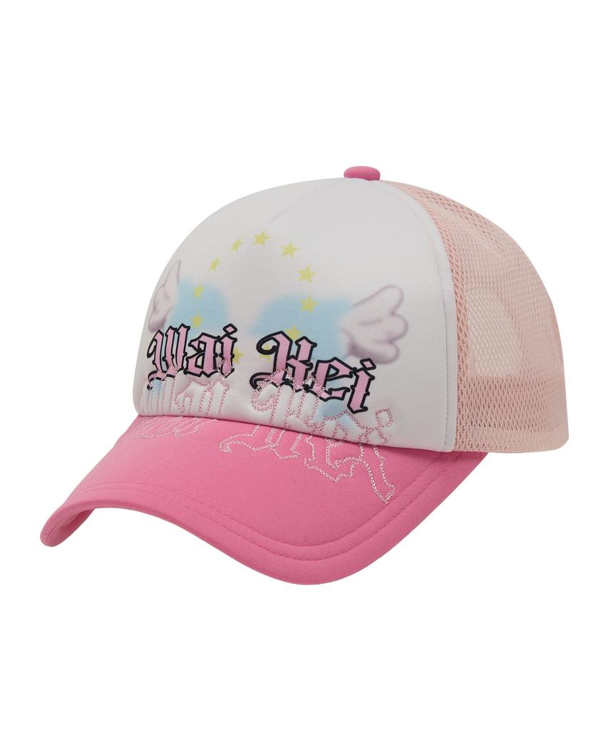 WAIKEI Angel Dolphin Trucker Cap Pink
