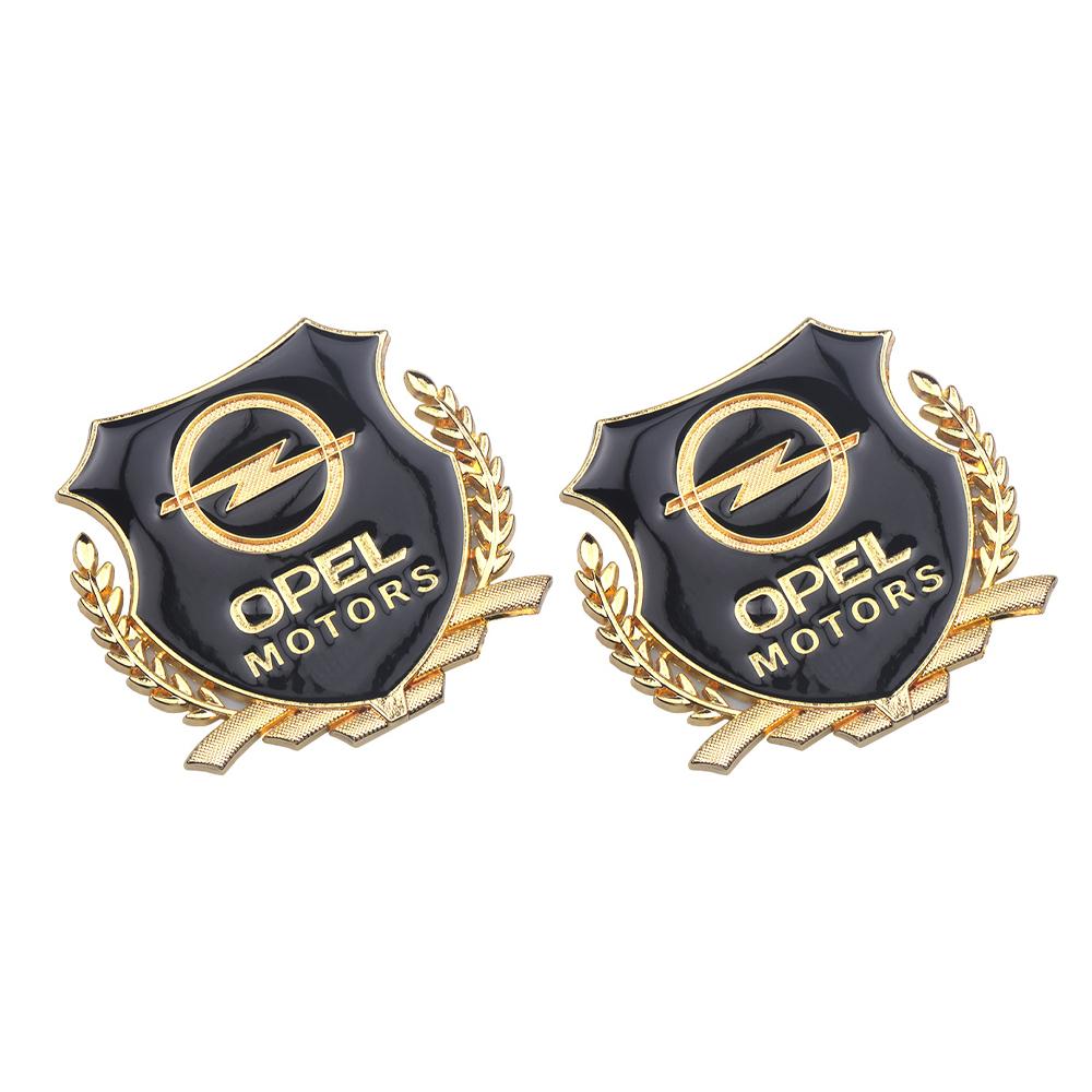 1/2pcs Metal Car Badge Side Trunk Door Window Stickers Decoration Decals For Opel Insignia Astra Antara Meriva Zafira H G Corsa