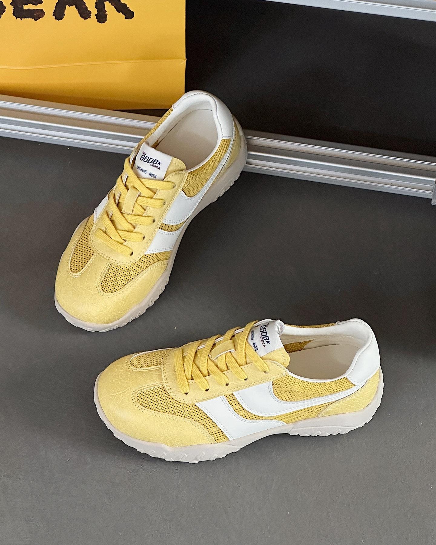 

Leather mesh breathable German training shoes women s 2025 summer new versatile soft-soled Forrest Gump shoes sports and leisure board 35