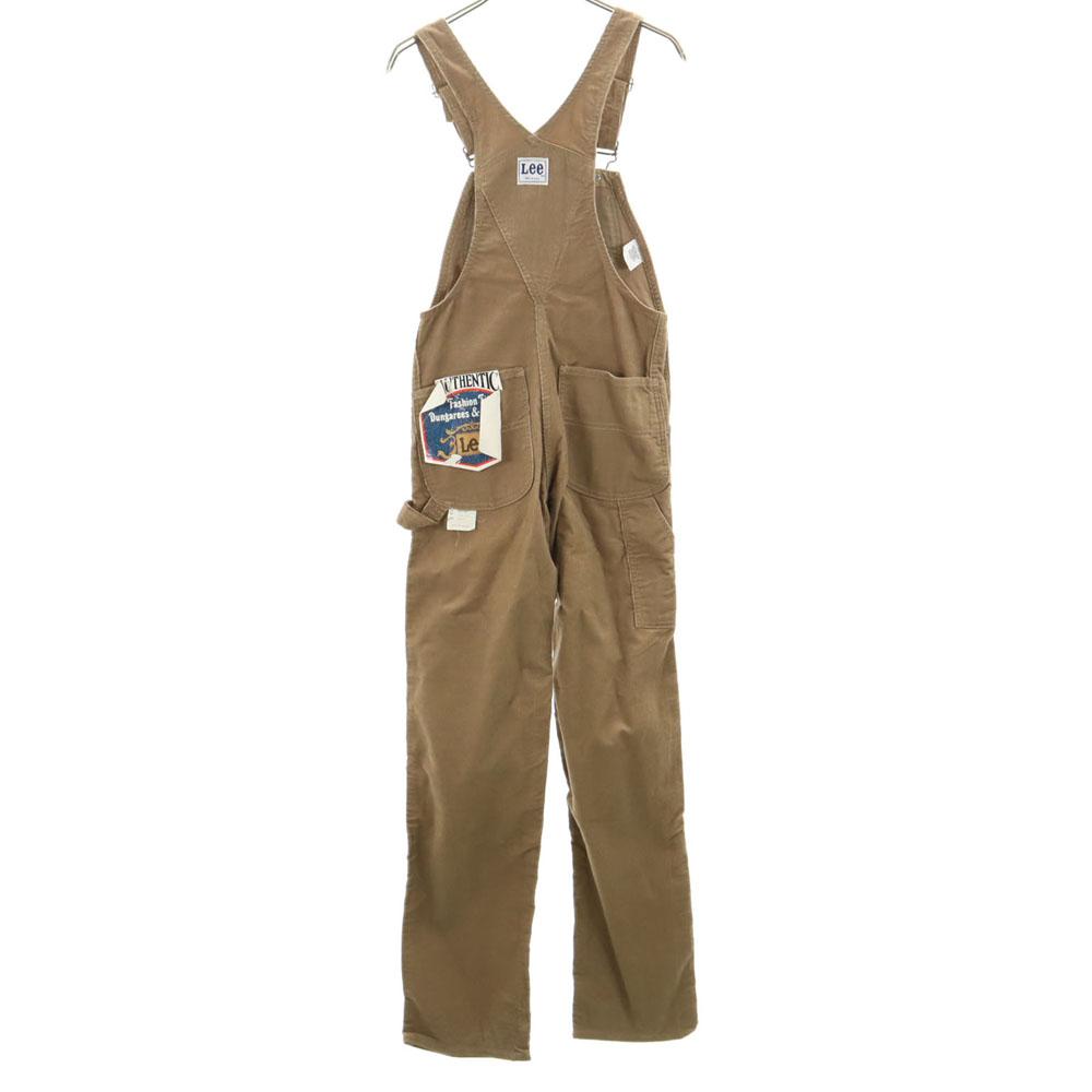 unused Lee 80s Vintage deadstock with flasher Corduroy Overall w26 beige Women Used