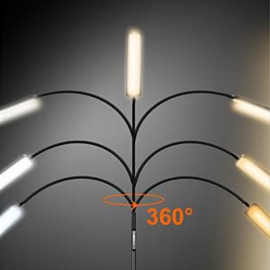 Zanflare LED Floor Lamp, Stepless Dimmable and Color-Changing, with Remote Control, Memory Function, Touch Sensor, Timer, Night Light, 360°