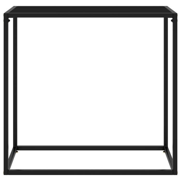 VidaXL Table console Noir 80x35x75 cm Verre trempé 322808