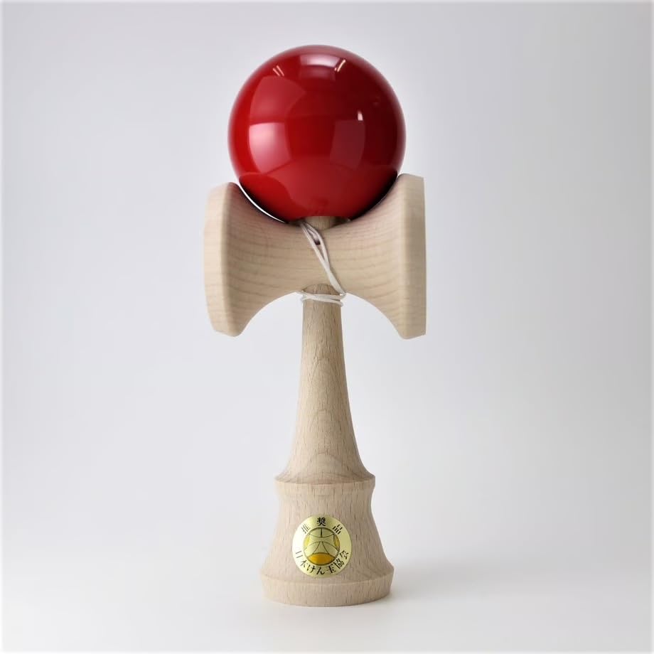 Taisei Yamagata Recommended by the Japan Kendama Made in Includes Spare Welfare Kendama, Workshop, Association, Japan, String, (Red)