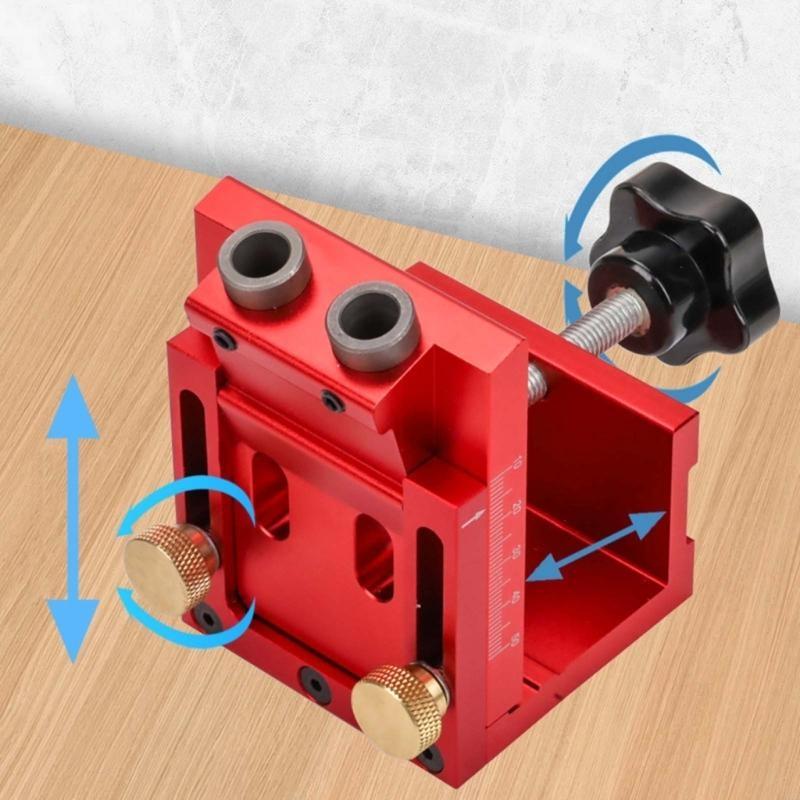 H7EE Oblique Hole Locators Woodworking Positioners Drill Bit Pocket Hole Jig Set