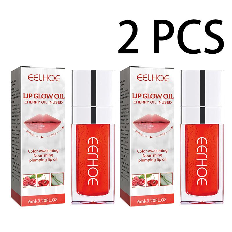 EELHOE Plumping Lip Glaze Lip Plumping Care Fade Lip Lines Hydrating Moisturizing Watery Glass Lip Gloss Oil