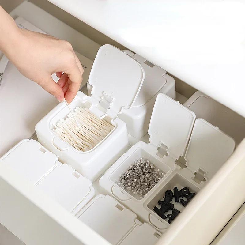 Pop-up Small Card Storage Box Classification Drawer Desktop Organizer Box Kpop Photocard Holder Dustproof Jewelry Container
