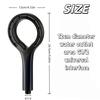 Soffione Doccia ad Anello Nero 12cm Ampia Area di Spruzzo Pressurizzato Rivestimento Spesso Antiscottatura Antigraffio Interfaccia Universale Raccordo Doccia