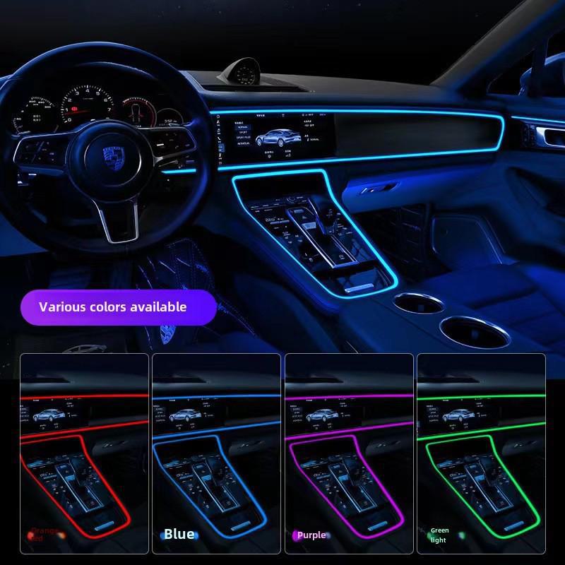 Car Interior LED USB Light Strip - Atmosphere & Cold Lighting, Wireless Installation