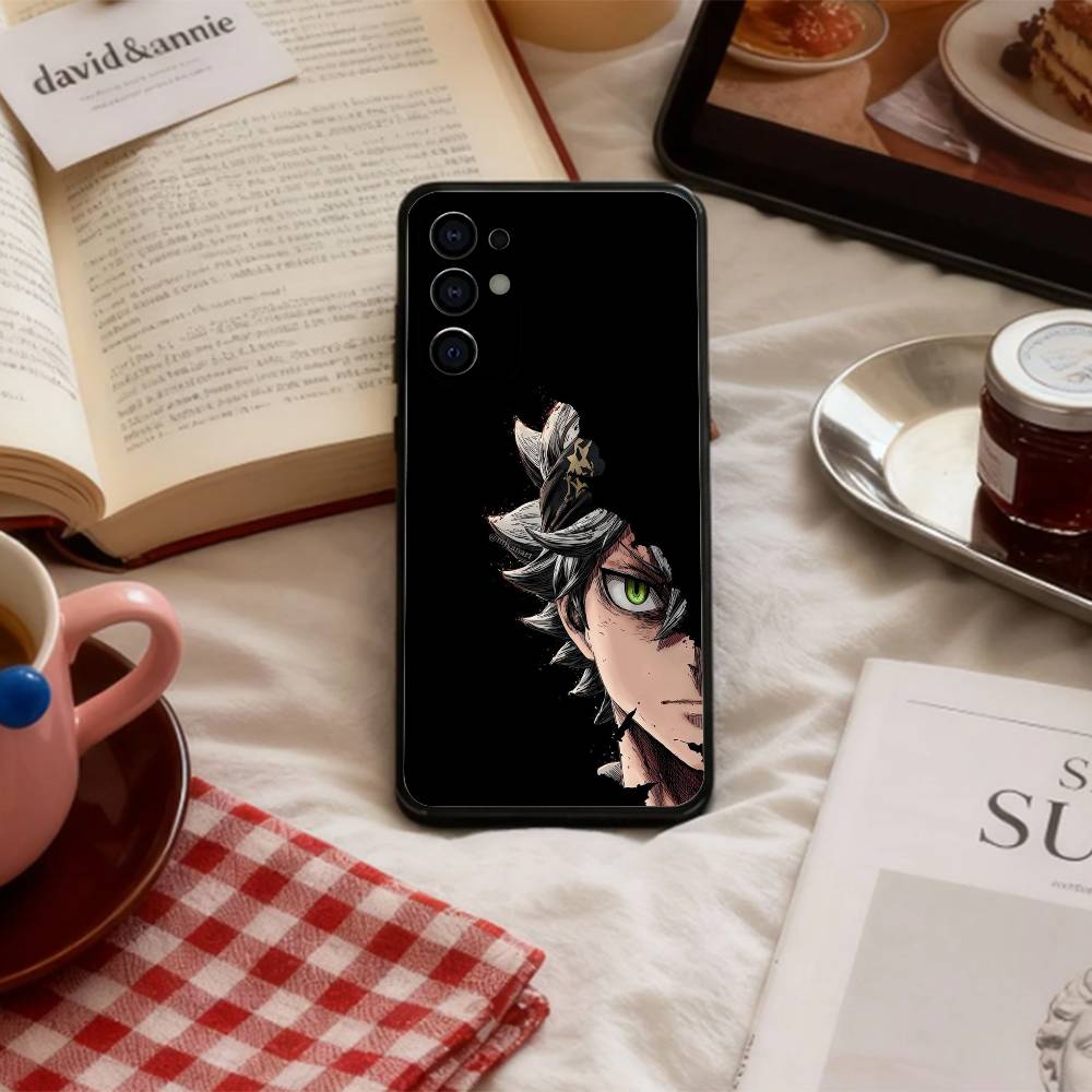Magic B-Black C-Clover   Phone Case For Samsung S 25,24,23,22,30,21,10,9,Ultra,Plus,Lite,FE,4,5 G Soft Black Case