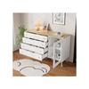 Commode - MUVOE - 4 tiroirs - Blanche - 120x40x77,5 cm - Design moderne