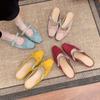 2025 summer new French small man inner height increase ballet single shoes women's retro bow one pedal single shoes
