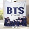 Fashion B-BTS Kpop Flannel Blanket,Ultra Soft Warm Plush Throw for Home Bedroom Bed Sofa Cover Office Camping Picnic Gift