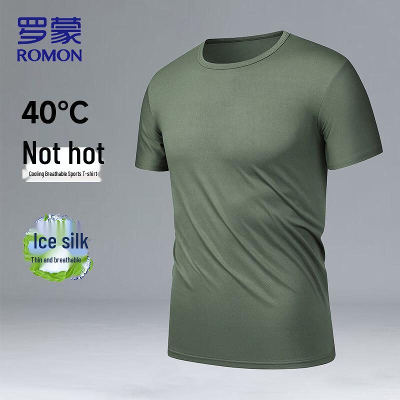 

ROMON Men s Ice Silk Quick-Dry Sport T-Shirt M