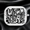Super Cool Black Graffiti Case For Samsung Galaxy Buds 2Pro 4Pro 4 Pro 3Pro Live 3 FE 2 Clear Earphone Cases Cover With Hook