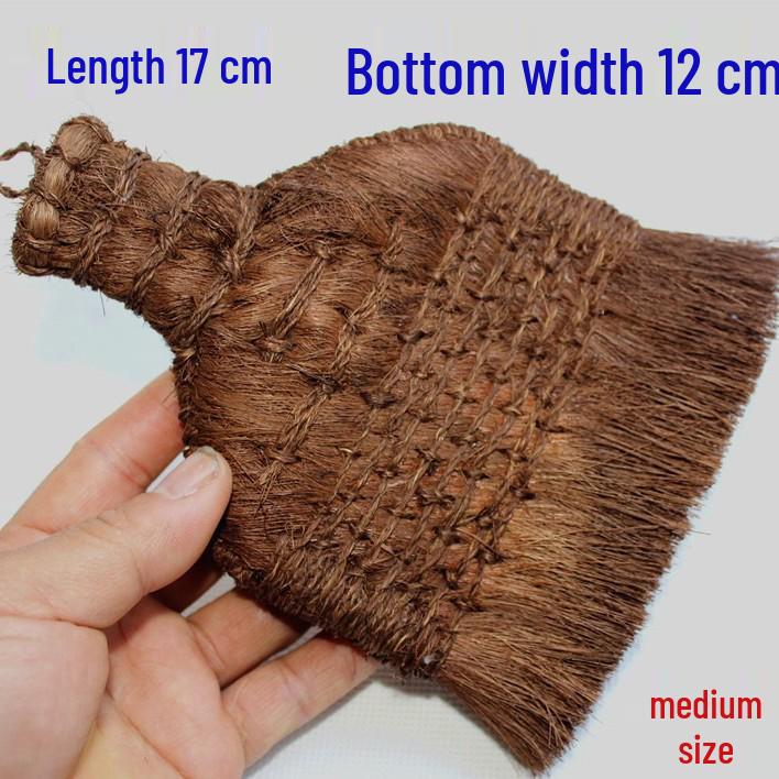 Handmade Calligraphy & Painting Brush with Brown Handle and Tiger Stone Maintenance Tool