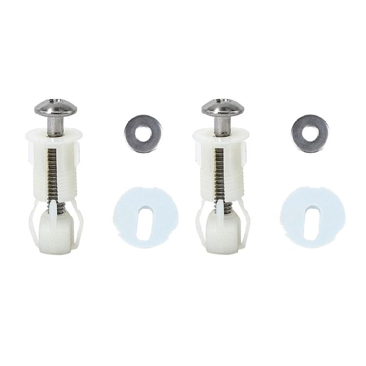 Nylon and Stainless Steel Toilet Seat Cover Hole Screws Easy to Install, 2PCS