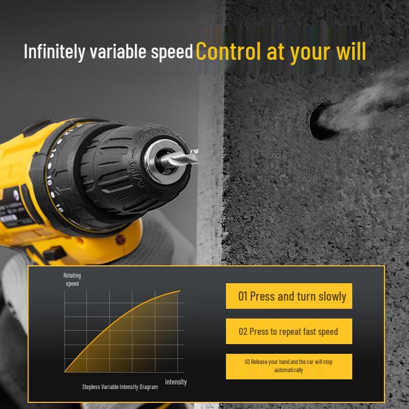 Deli 12V Cordless Lithium-Ion Drill & Screwdriver Kit CN plug (adapter included)