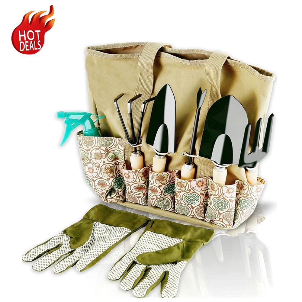 HGT01A Cheap Price Garden Tool Bag, Gardening Hand Tool Garden, Heavy Duty Garden Tool Set for Gardening (White,Garden Tool Kits&8) белый
