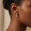 Elegant Imitation Pearl Shiny Zircon Gold Color Mini Hoop Earrings Gold Plated Charm Huggies Jewelry Daily Wear Gift for Women
