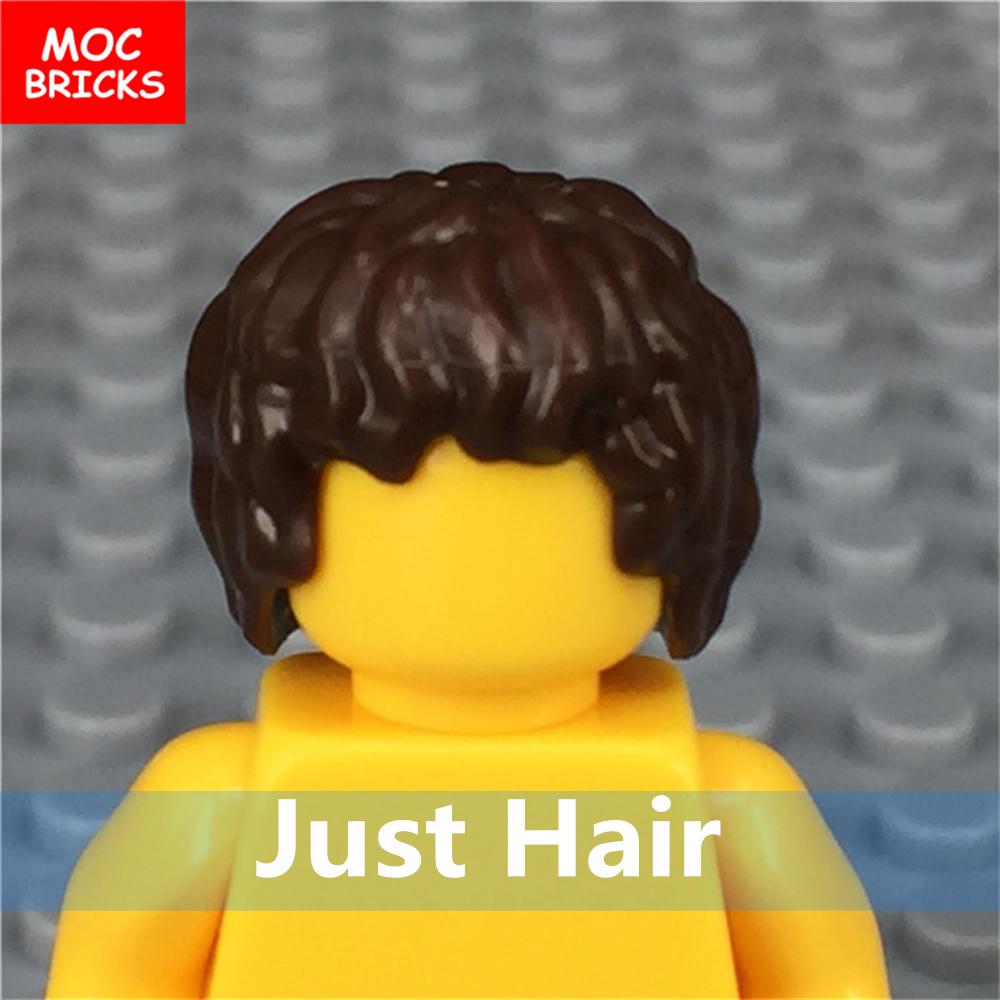 5 Stück/Los MOC Steine Weibliche Haare Zusammengebaute Partikel Bausteine Zubehör Kinderspielzeug Plastikpuppen