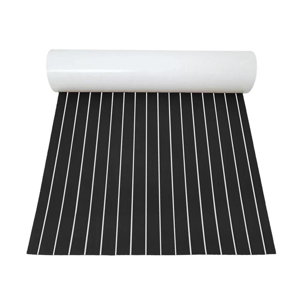 EVA Foam Faux Teak Boat Deck Mat Decking Sheet Yacht Flooring Anti Skid Mat Self Adhesive Vehicle Pad 2400x450x6MM