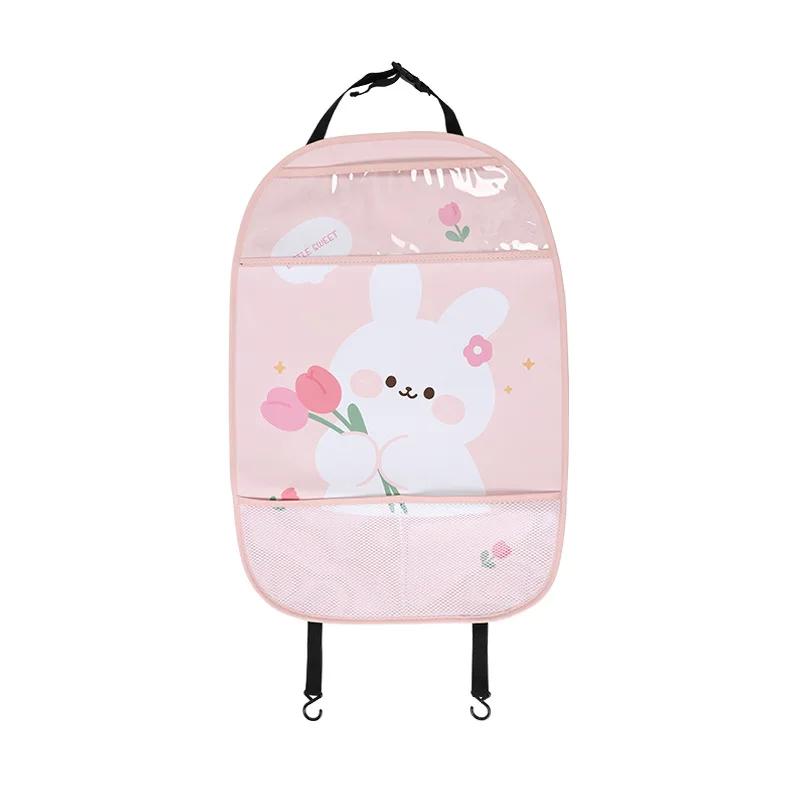 Car Seat Back Anti-kick Pad Cartoon Car Anti-dirty Anti-kick Protective Pad Cute Creative Car Rear Seat Storage Pad
