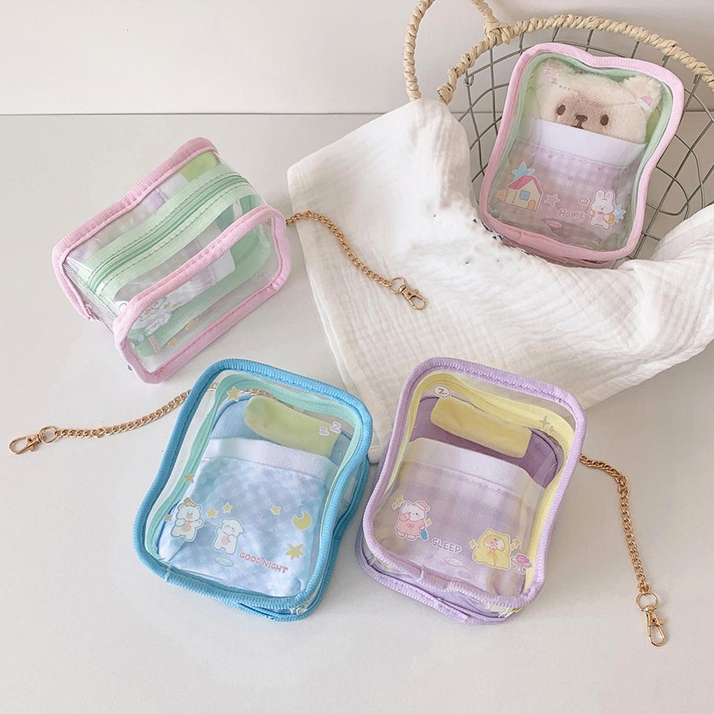 Clear Doll Storage Bag For Collectible Toy With Multiple Compartments and Sturdy Plastic Materials